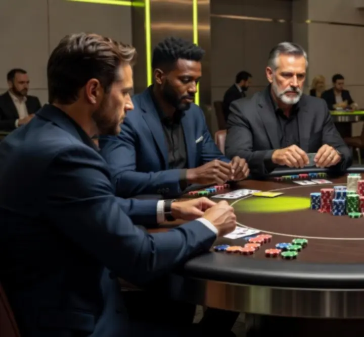 Karty pokerowe i żetony przygotowane do turnieju Texas Hold'em